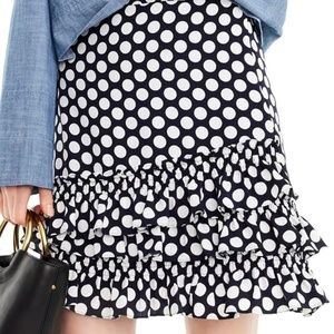 J.Crew Dot Ruffle Skirt